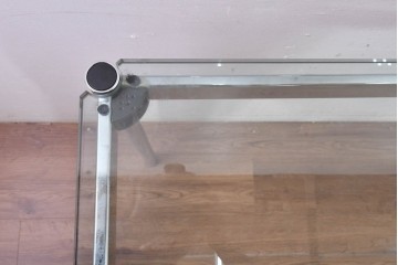 中古　美品　USMハラー(USM Haller)　シンプルモダンなガラストップテーブル　(R-084715)