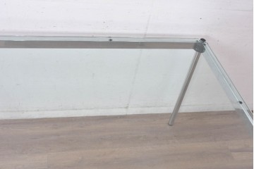 中古　美品　USMハラー(USM Haller)　シンプルモダンなガラストップテーブル　(R-084715)