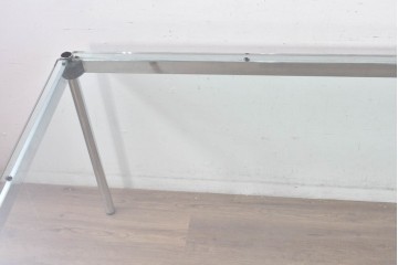 中古　美品　USMハラー(USM Haller)　シンプルモダンなガラストップテーブル　(R-084715)