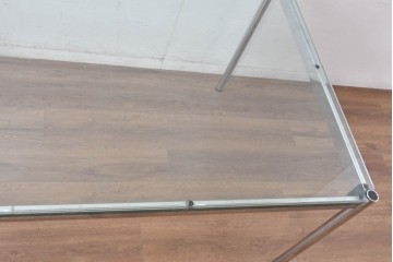 中古　美品　USMハラー(USM Haller)　シンプルモダンなガラストップテーブル　(R-084715)