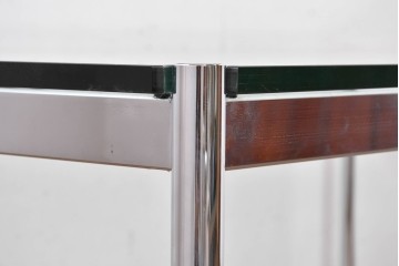 中古　美品　USMハラー(USM Haller)　シンプルモダンなガラストップテーブル　(R-084715)