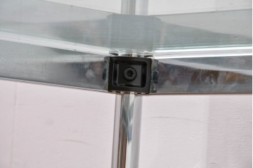 中古　美品　USMハラー(USM Haller)　シンプルモダンなガラストップテーブル　(R-084715)