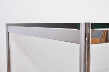 中古　美品　USMハラー(USM Haller)　シンプルモダンなガラストップテーブル　(R-084715)