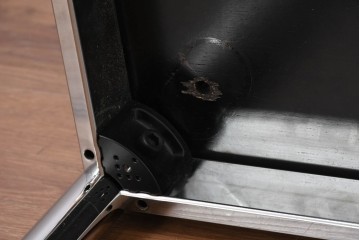 中古　美品　USMハラー(USM Haller)　ブラック天板とスチールフレームが洗練された印象のテーブル　(R-084716)