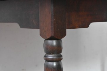 中古　希少な絶版品　北海道民芸家具　#475　木目が特徴的なダイニングテーブル　(R-084718)