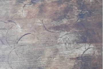 中古　希少な絶版品　北海道民芸家具　#475　木目が特徴的なダイニングテーブル　(R-084718)