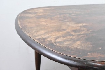 中古　希少な絶版品　北海道民芸家具　#475　木目が特徴的なダイニングテーブル　(R-084718)