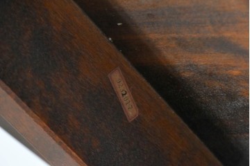 中古　希少な絶版品　北海道民芸家具　#475　木目が特徴的なダイニングテーブル　(R-084718)