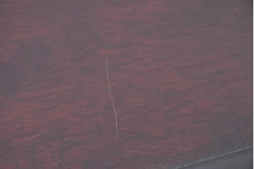 中古　美品　希少な廃番品　日向民芸家具　ミズメザクラ　和モダンデザインの格子戸付き水屋箪笥　(R-084720)