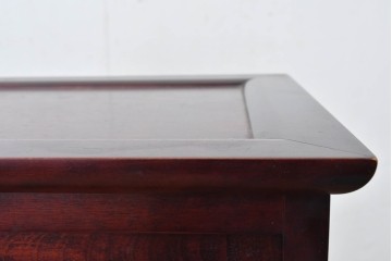 中古 美品 希少な廃番品 日向民芸家具 ミズメザクラ 和モダンデザインの格子戸付き水屋箪笥 (R-084720)
