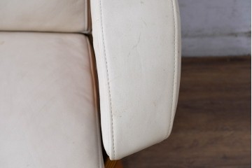 中古　美品　カリモク家具(karimoku)　ザ・ファースト(THE FIRST)　RU71　上質なくつろぎの時間を演出するリクライニングチェアとオットマンのセット　定価約28万円相当　(R-084723)