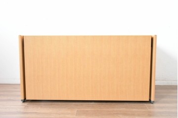 中古　北海道旭川家具　インテリアセンター(カンディハウス) 　オーク材　取り外しパネル付き　ナチュラルモダンなデスクとワゴンのセット　(R-084724)