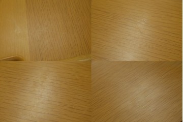中古　北海道旭川家具　CONDE HOUSE(カンディハウス)　インテリアセンター　オーク材　取り外しパネル付き　ナチュラルモダンなデスクとワゴンのセット　(R-084725)