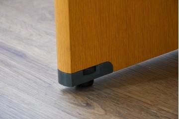 中古　北海道旭川家具　インテリアセンター(カンディハウス) 　オーク材　取り外しパネル付き　ナチュラルモダンなデスクとワゴンのセット　(R-084725)