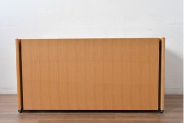 中古 北海道旭川家具 インテリアセンター(カンディハウス)  オーク材 取り外しパネル付き ナチュラルモダンなデスクとワゴンのセット (R-084725)