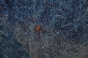 中国アンティーク　特大!　鮑氏明亮監製　古玩の趣　海鼠釉(なまこゆう) が美しい存在感のある唐物火鉢　(R-084727)