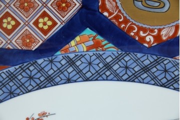 有田焼　神右衛門　3尺　約99cm　色彩豊かな染錦鶴絵が華やぐ皿立て付きの大皿　定価約100〜150万円　(R-084735)