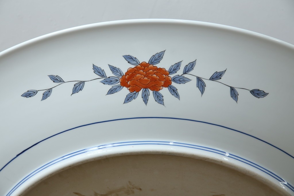 有田焼　神右衛門　3尺　約99cm　色彩豊かな染錦鶴絵が華やぐ皿立て付きの大皿　定価約100〜150万円　(R-084735)