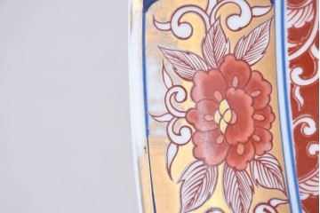 有田焼　神右衛門　3尺　約99cm　色彩豊かな染錦鶴絵が華やぐ皿立て付きの大皿　定価約100～150万円相当　(R-084735)