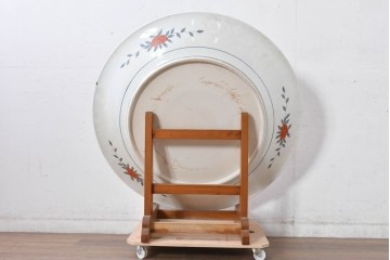 有田焼　神右衛門　3尺　約99cm　色彩豊かな染錦鶴絵が華やぐ皿立て付きの大皿　定価約100～150万円相当　(R-084735)