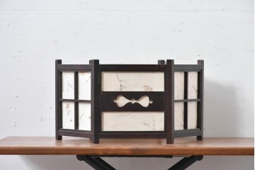 和製ヴィンテージ　松本民芸家具　希少モデル　絶版品　B型六角アンドン　和モダン・和風インテリアにおすすめな吊り下げ照明　(R-084737)