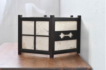 和製ヴィンテージ　松本民芸家具　希少モデル　絶版品　B型六角アンドン　和モダン・和風インテリアにおすすめな吊り下げ照明　(R-084737)