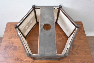 和製ヴィンテージ　松本民芸家具　希少モデル　絶版品　B型六角アンドン　和モダン・和風インテリアにおすすめな吊り下げ照明　(R-084737)