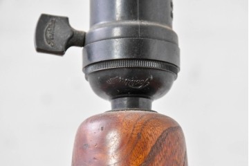 和製ヴィンテージ　欅(ケヤキ)材の美しい木目が目を引くテーブルスタンド　(R-084738)