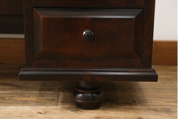 中古　カバ材　北の匠　山室家具製作所　希少な絶版品!風格ある存在感のライティングビューロー　(R-084741)
