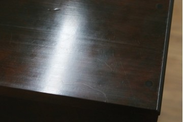 中古　カバ材　北の匠　山室家具製作所　希少な絶版品!風格ある存在感のライティングビューロー　(R-084741)