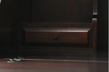 中古　カバ材　北の匠　山室家具製作所　希少な絶版品!風格ある存在感のライティングビューロー　(R-084741)