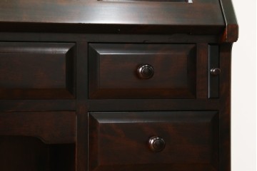 中古　カバ材　北の匠　山室家具製作所　希少な絶版品!風格ある存在感のライティングビューロー　(R-084741)