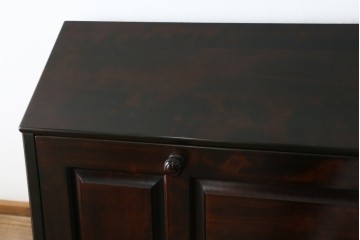 中古　カバ材　北の匠　山室家具製作所　希少な絶版品!風格ある存在感のライティングビューロー　(R-084741)