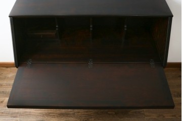 中古　カバ材　北の匠　山室家具製作所　希少な絶版品!風格ある存在感のライティングビューロー　(R-084741)