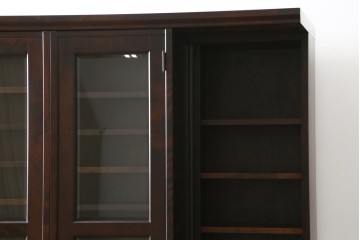 和製ヴィンテージ　北海道民芸家具　希少な絶版モデル　#121　収納力抜群!!お気に入りの本や雑貨のディスプレイに活躍するスライド本箱　(R-084742)　