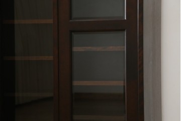 和製ヴィンテージ　北海道民芸家具　希少な絶版モデル　#121　収納力抜群!!お気に入りの本や雑貨のディスプレイに活躍するスライド本箱　(R-084742)　