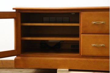 中古　美品　横浜クラシック家具　ダニエル(daniel)　優雅な佇まいのU-205 TVキャビネット　定価約54万5千円相当　(R-084744)