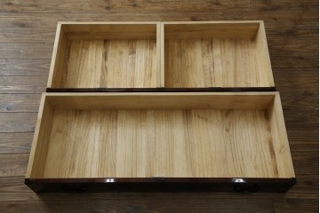 和製ヴィンテージ　美品　高級品!!　渡辺家具店　木地呂塗り　華やかな金具の仙台箪笥　定価約100万円　(R-084745)