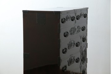 和製ヴィンテージ　美品　高級品!!　渡辺家具店　華やかな金具の仙台箪笥　定価約100万円相当　(R-084745)