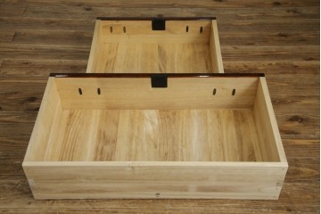 和製ヴィンテージ　美品　高級品!!　渡辺家具店　華やかな金具の仙台箪笥　定価約100万円相当　(R-084745)