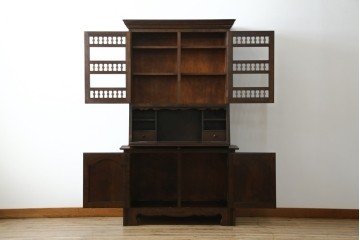 和製ヴィンテージ　激レアモデル　松本民芸家具　深みのある木肌が美しいビューロー　(R-084753)