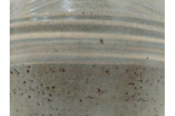 人間国宝　島岡達三　印毛目　赤絵　高さ 約36cm　格調高い雰囲気を醸し出す壷(壺、花瓶、花器、花入、花生、共箱付)(R-084763)