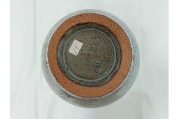人間国宝　島岡達三　印毛目　赤絵　高さ 約36cm　格調高い雰囲気を醸し出す壷(壺、花瓶、花器、花入、花生、共箱付)(R-084763)
