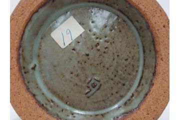 人間国宝　島岡達三　印毛目　赤絵　高さ 約36cm　格調高い雰囲気を醸し出す壷(壺、花瓶、花器、花入、花生、共箱付)(R-084763)