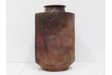 西端正　丹波焼　高さ 約34cm　釉薬の豊かな表情が魅力の花瓶　(R-084764)