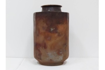 西端正　丹波焼　高さ 約34cm　釉薬の豊かな表情が魅力の花瓶　(R-084764)