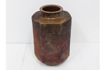 西端正　丹波焼　高さ 約34cm　釉薬の豊かな表情が魅力の花瓶　(R-084764)