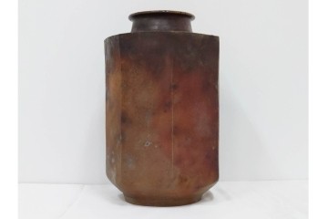 西端正　丹波焼　高さ 約34cm　釉薬の豊かな表情が魅力の花瓶　(R-084764)