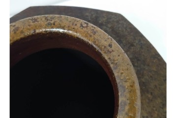 西端正　丹波焼　高さ 約34cm　釉薬の豊かな表情が魅力の花瓶　(R-084764)