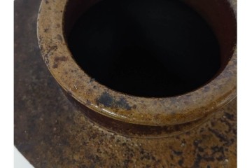 西端正　丹波焼　高さ 約34cm　釉薬の豊かな表情が魅力の花瓶　(R-084764)